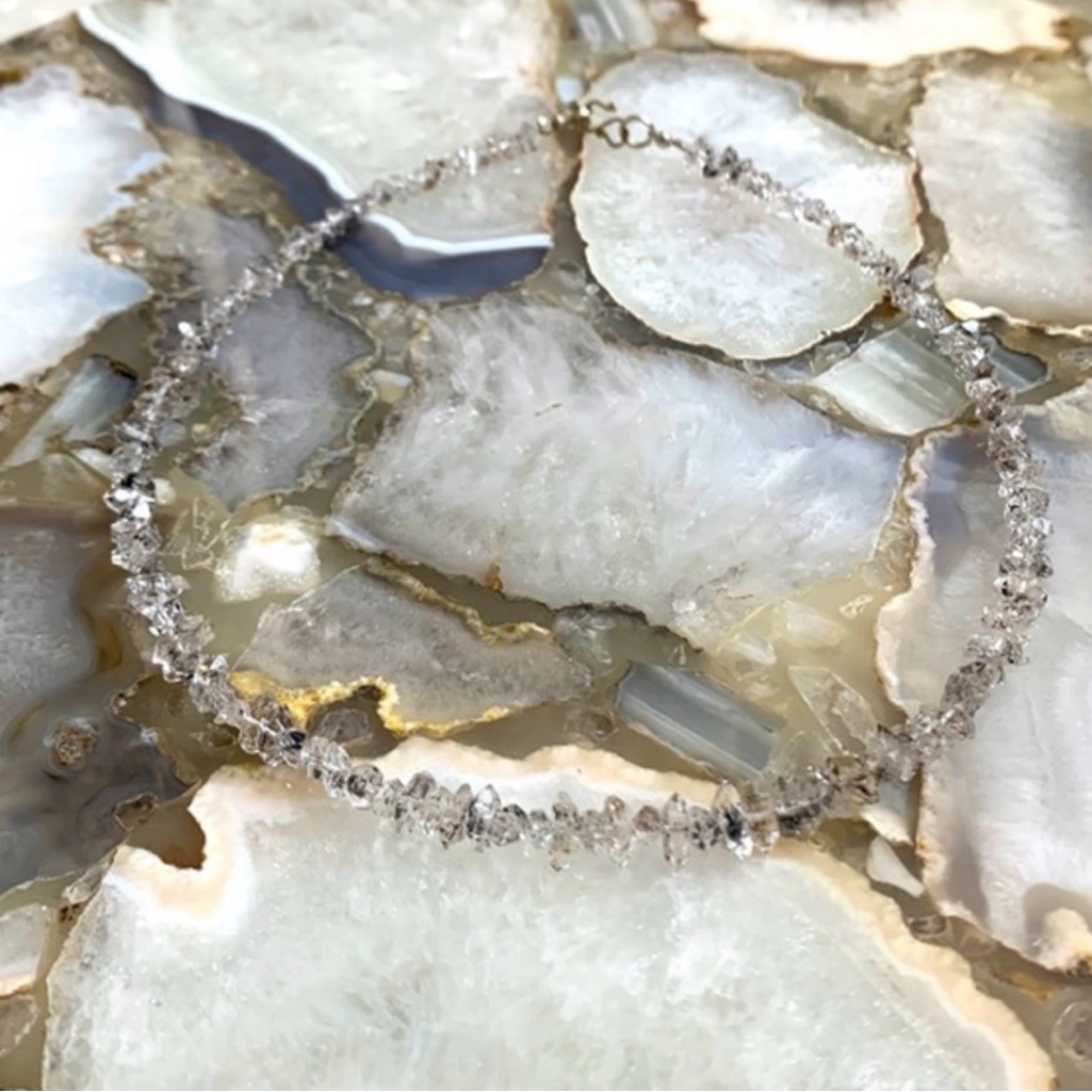 Genuine Raw Herkimer Diamond Necklace